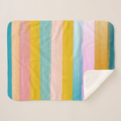 Eenvoudige stutbare Abstracte Waterverf strepen in Sherpa Deken (Voorkant (horizontaal))