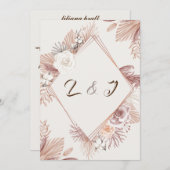EENVOUDIGE STYLISH BOHO FLORAL WEDDING INVITATION KAART (Voorkant / Achterkant)