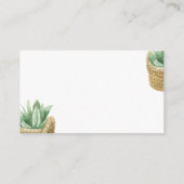 Eenvoudige succulente boeken voor Baby Request Informatiekaartje (Achterkant)