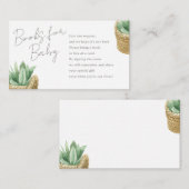 Eenvoudige succulente boeken voor Baby Request Informatiekaartje (Voorkant / Achterkant)
