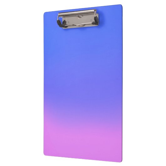 Eenvoudige Sunset Ombre Effect Blauw Roze Klembord (Links)