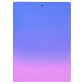 Eenvoudige Sunset Ombre Effect Blauw Roze Klembord (Achterkant)