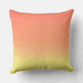 Eenvoudige Sunset Ombre Effect geel & sinaasappel Kussen (Achterkant)