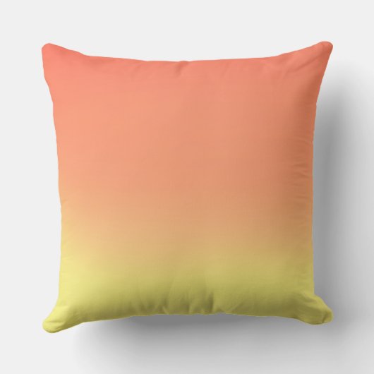 Eenvoudige Sunset Ombre Effect geel & sinaasappel Kussen (Achterkant)