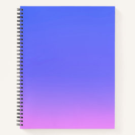 Eenvoudige Sunset Ombre Effect Roze & Blauw Notitieboek