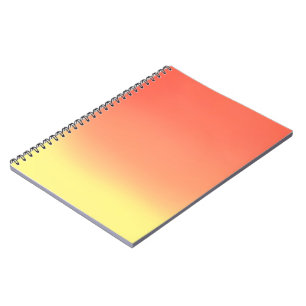 Eenvoudige Sunset Ombre Effect sinaasappel & geel Notitieboek