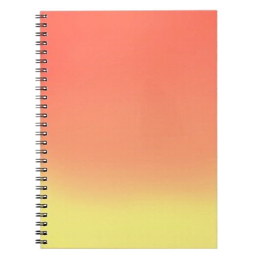 Eenvoudige Sunset Ombre Effect sinaasappel & geel Notitieboek (Voorkant)