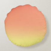 Eenvoudige Sunset Ombre Effect sinaasappel & geel Rond Kussen (Achterkant)