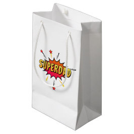 Eenvoudige Superdad Comic Retro Pop Art | Gift Bag Klein Cadeauzakje