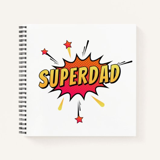 Eenvoudige Superdad Comic Retro Pop Art | Laptop Notitieboek (Voorkant)