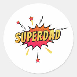 Eenvoudige Superdad Comic Retro Pop Art | Sticker