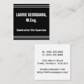 Eenvoudige Supervisor Professional van de Plaats Vierkante Visitekaartje (Voorkant / Achterkant)