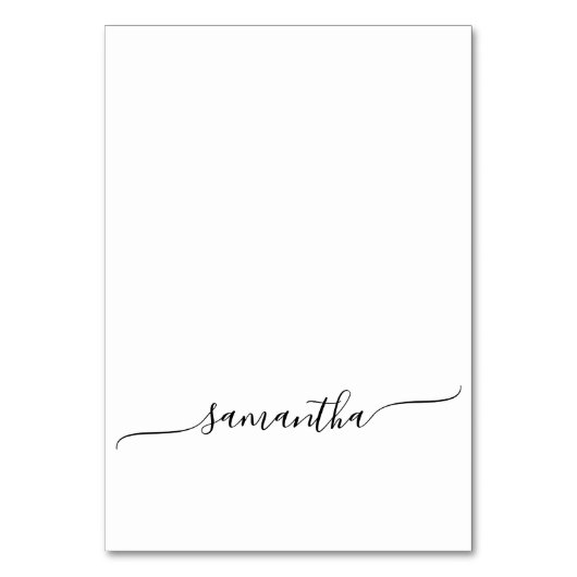 Eenvoudige Swash Handtekening Naam Plaats Kaarten (Voorkant)