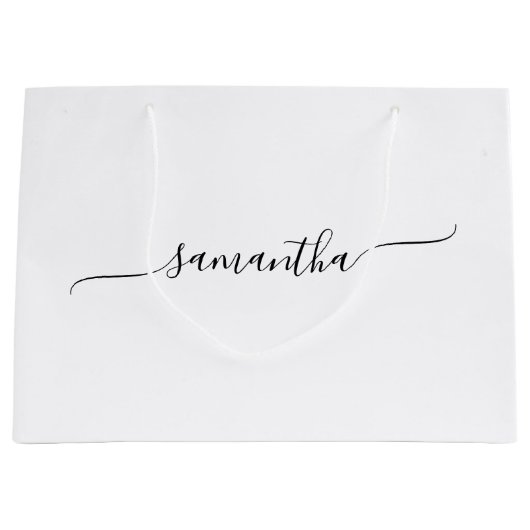 Eenvoudige Swash-handtekeningnaam Groot Cadeauzakje (Voorkant)