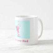 Eenvoudige Sweet Love Bird Blauw Roze Witte Mok (Voorkant rechts)