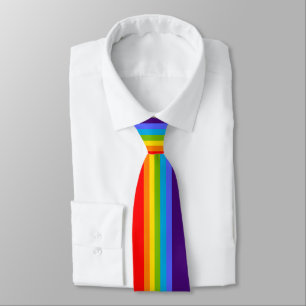 Eenvoudige & symmetrische regenboog aangepaste naa stropdas