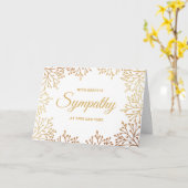 Eenvoudige sympathie van Gold Foil Kaart (Gele Bloem)