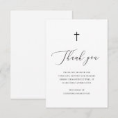 Eenvoudige sympathie voor zwart en wit bedankkaart (Voorkant / Achterkant)