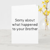 Eenvoudige sympathiekaart, broeder kaart (Gele Bloem)