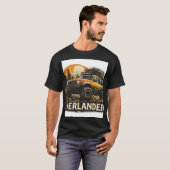 Eenvoudige T-shirt met auto afbeelding voor mannen (Voorkant volledig)