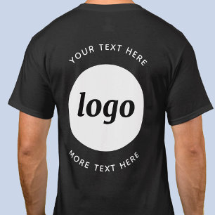 Eenvoudige T-Shirt Met Logo en Tekst Voor Zakelijk