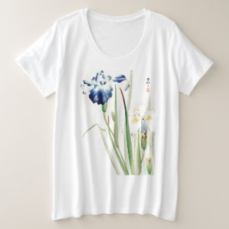 EENVOUDIGE T-Shirt VAN IRIS JAPANESE WOODBLOCK