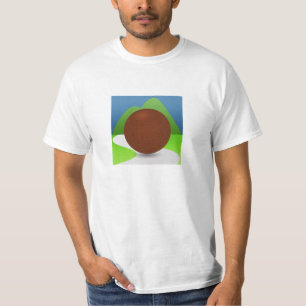 Eenvoudige T-shirt-, voor- en achterlogo's T-shirt
