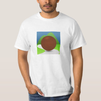 Eenvoudige T-shirt-, voor- en achterlogo's T-shirt