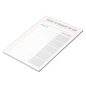 Eenvoudige taaklijst bewerkbare traan weg dagelijk notitieblok (Schuin)