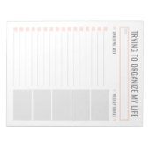 Eenvoudige taaklijst bewerkbare traan weg dagelijk notitieblok (Voorkant)