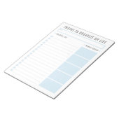 Eenvoudige taaklijst bewerkbare traan weg dagelijk notitieblok (Schuin)