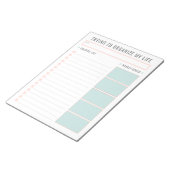 Eenvoudige taaklijst bewerkbare traan weg dagelijk notitieblok (Schuin)