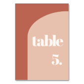 Eenvoudige taarterracotta bruiloft kaart (Achterkant)