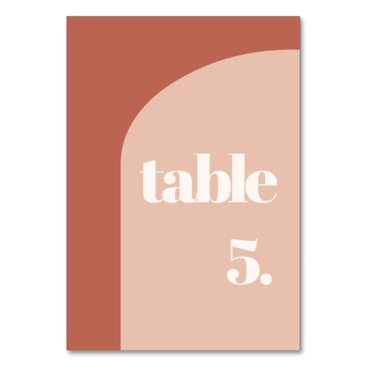 Eenvoudige taarterracotta bruiloft kaart (Achterkant)