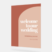 Eenvoudige taarterracotta bruiloft van de kerst acryl bord (Hoek)