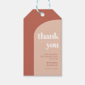 Eenvoudige taarterracotta bruiloft van de kerst cadeaulabel (Voorkant)