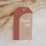 Eenvoudige taarterracotta bruiloft van de kerst cadeaulabel<br><div class="desc">Minimalistisch maar opvallend: kies voor dit lichtjes retro-elegante typografische ontwerp voor uw trouwkantoorbenodigdheden,  met een modern boogontwerp en terracotta & verbrande oranje kleuren. Volledig aanpasbare tekst,  kleuren en achtergronden.</div>