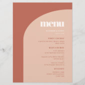 Eenvoudige taarterracotta bruiloft van de kerst menu (Voorkant)