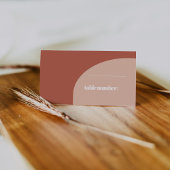 Eenvoudige taarterracotta bruiloft van de kerst plaatskaartje