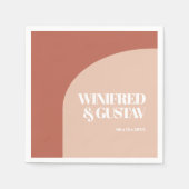 Eenvoudige taarterracotta bruiloft van de kerst servet (Voorkant)