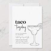 Eenvoudige Taco Dinsdag Huis Party uitnodiging (Voorkant)