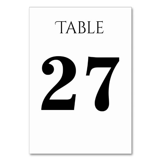 Eenvoudige,  tafel Kaart (Achterkant)