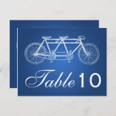 Eenvoudige Tafelnummer Tandem Bike Blue (Voorkant / Achterkant)