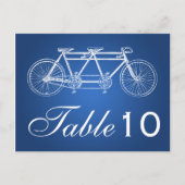 Eenvoudige Tafelnummer Tandem Bike Blue (Voorkant)