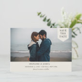 Eenvoudige tagfoto save the date (Staand voorkant)