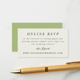 Eenvoudige tak bruiloft suite online RSVP-kaart Informatiekaartje