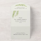 Eenvoudige tak Formele Verwoording Bruiloft All In One Uitnodiging (Buitenkant)