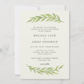 Eenvoudige tak Formele Verwoording Bruiloft Uitnod Kaart (Voorkant)