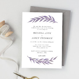 Eenvoudige tak Formele Verwoording Lente Bruiloft Kaart