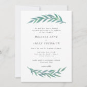 Eenvoudige tak Formele Verwoording Winter Bruiloft Kaart (Voorkant)